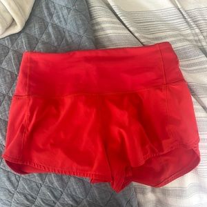 Lululemon speed up high-rise shorts 2.5” coral